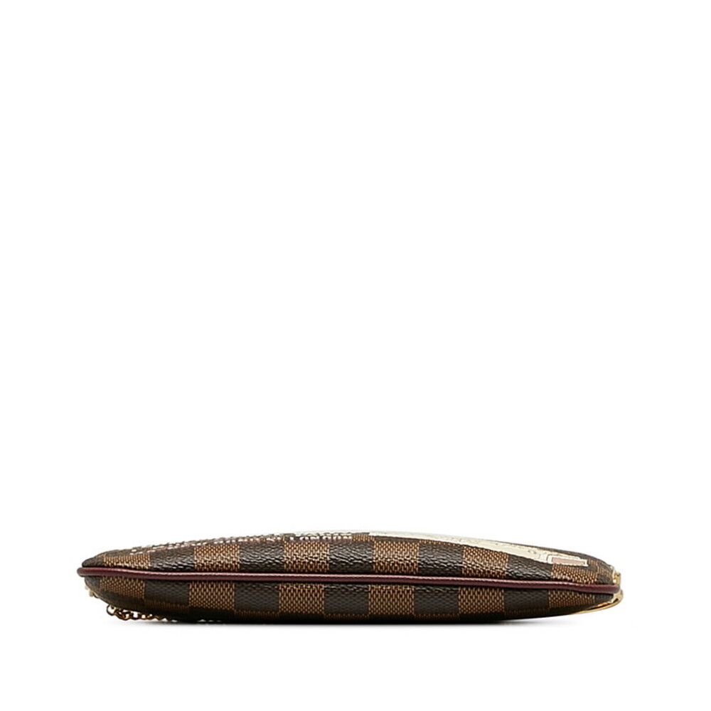 LOUIS VUITTON Authentic Brown Leather Pochette Pouch - Picture 4 of 10